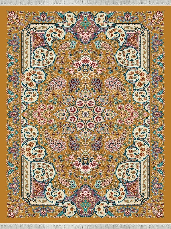 السجادة 1500 غرزة تصمیم صوفی حریر