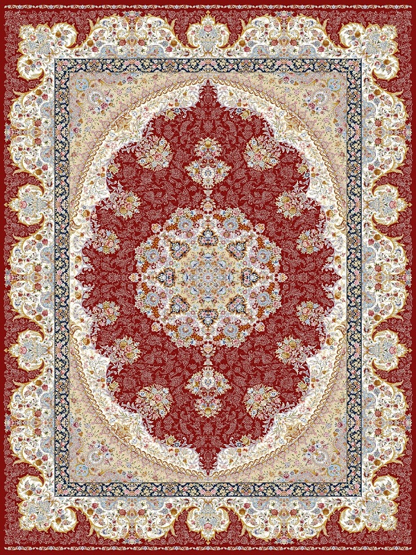 السجادة 1500 غرزة تصمیم گلشیفتة