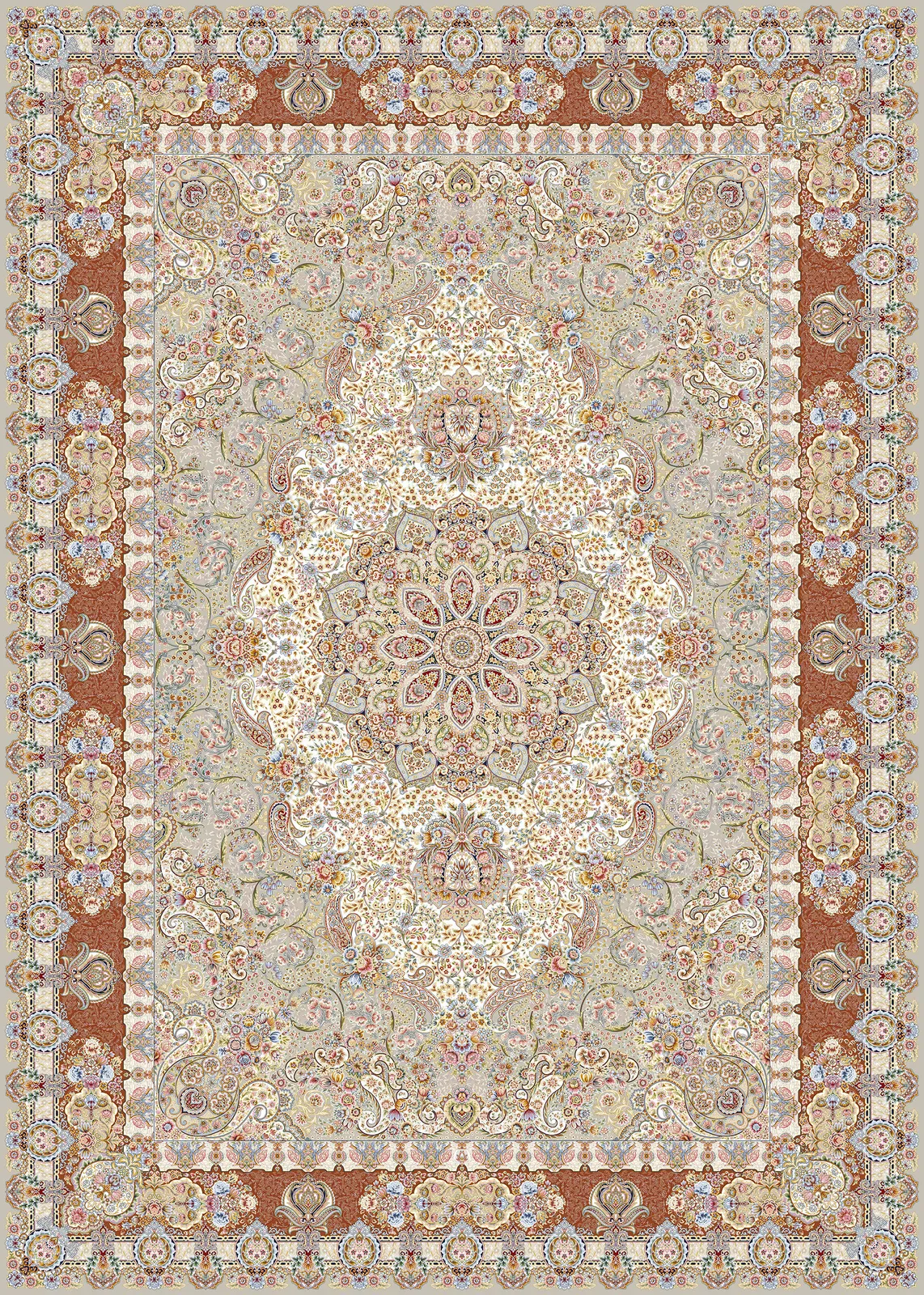 سالاری ترمه ای السجادة 1500 غرزة تصمیم سالاری