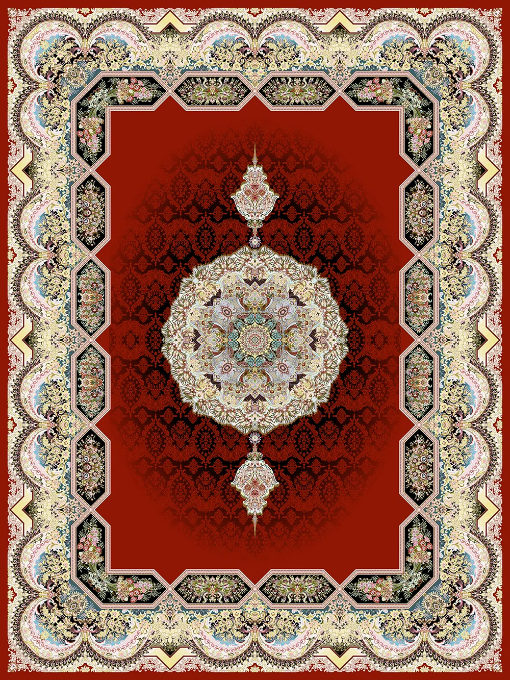 السجادة 1200 غرزة تصمیم هالیدی السجادة 1200 غرزة تصمیم هالیدی
