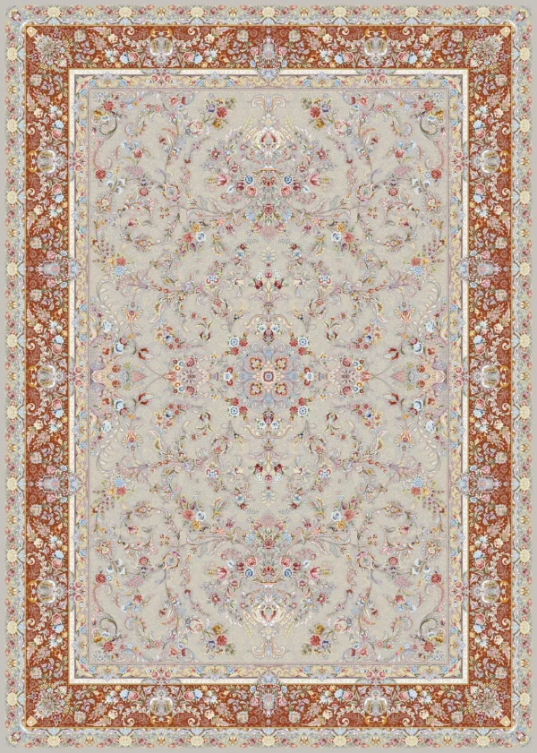 السجادة 1500 غرزة تصمیم گلباران